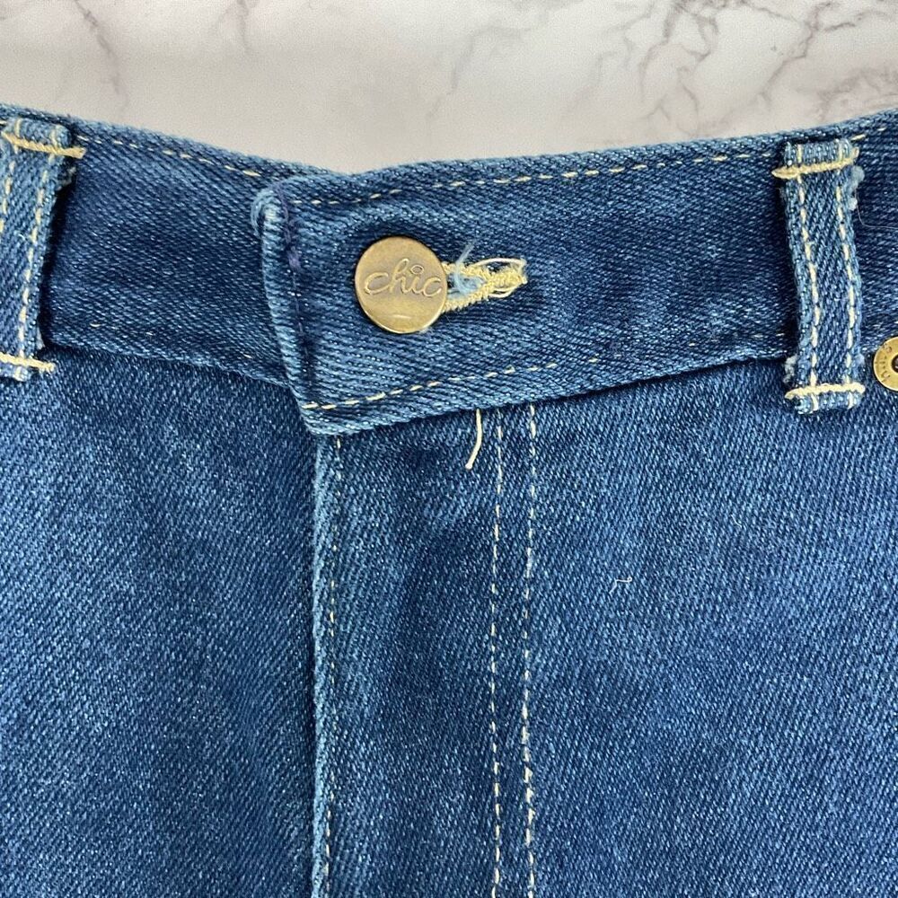 Chic Vintage Custom Cutoff Distressed Blue Denim Jean Shorts 16 - Picture 2 of 6